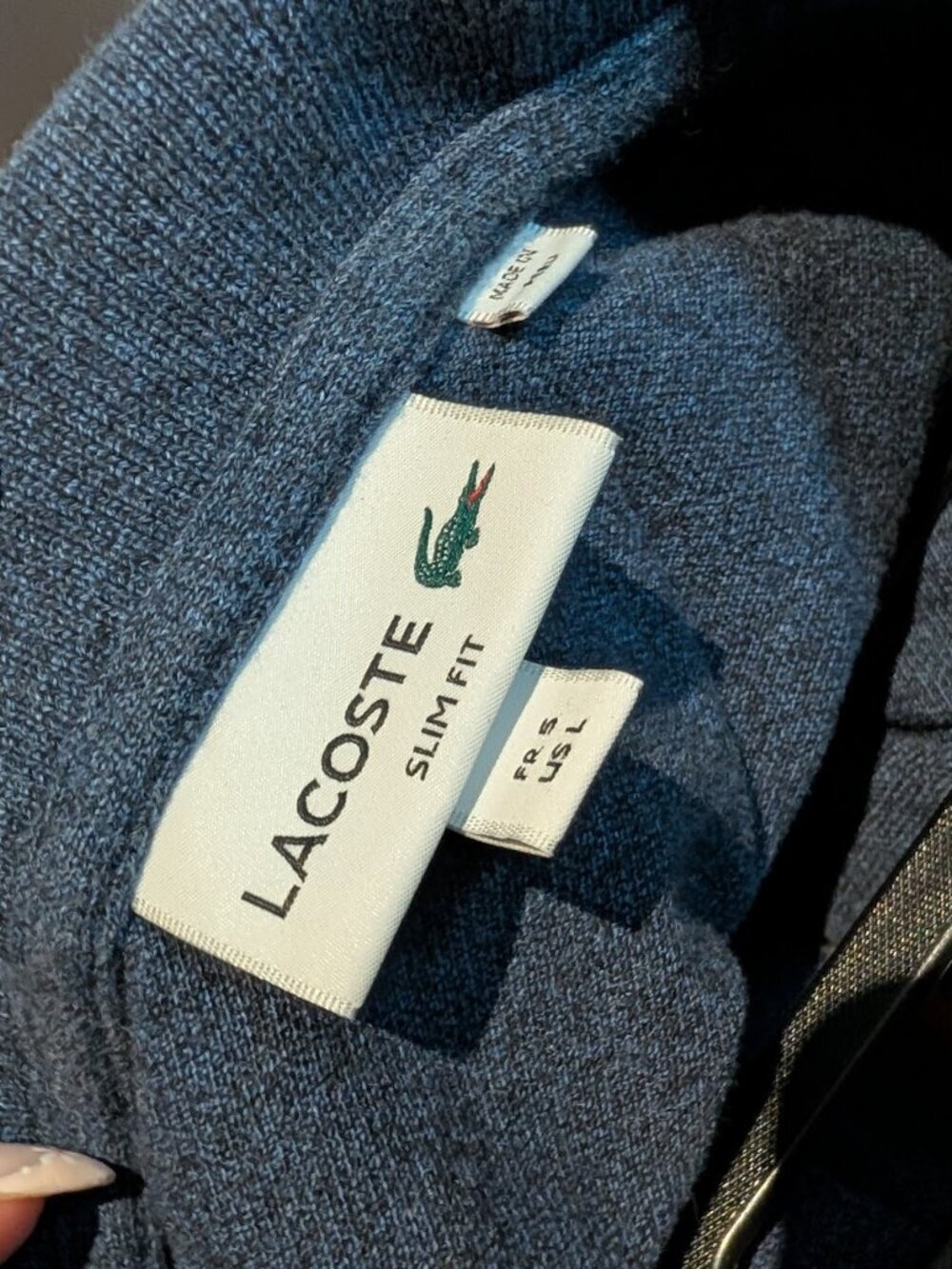 Lacoste navy heather polo Size L - Slim Fit - Picture 4 of 6